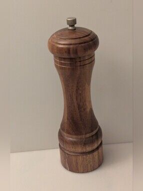 Olde Thompson Wooden Ceramic Grinder Pepper Or Salt Mill. Metal Knob 9"x2.5"x2.5
